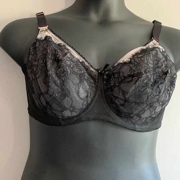 Underwire Mesh Lace Bra - Picture 1 of 4